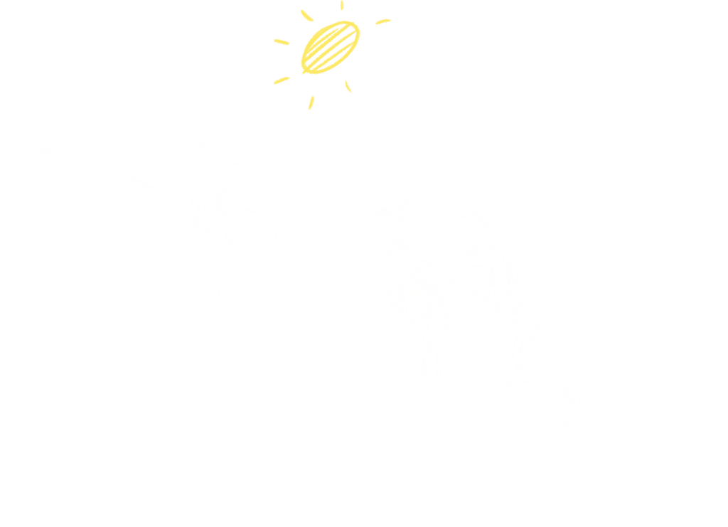 illustrasjon av et sportslag med et klart mål – lederen peker veien på tur