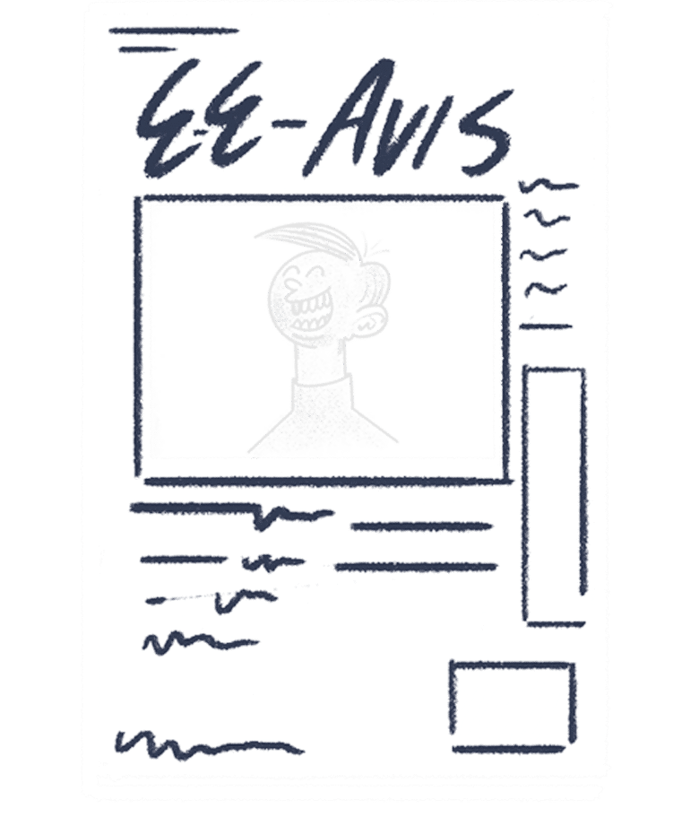 illustrasjon av en avis